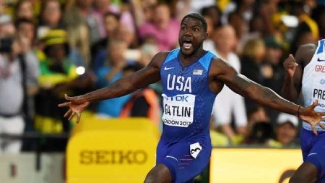 L'arrivo di Justin Gatlin, campione del mondo dei 100 metri