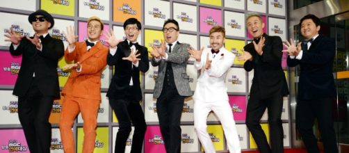 The main cast of Korean variety show 'Infinite Challenge' (via show promotions by the Munhwa Broadcasting Corporation [MBC])