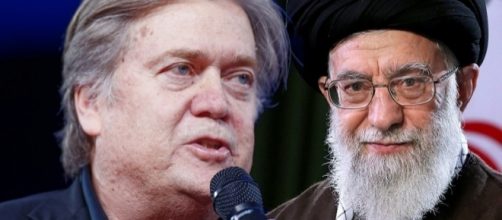 White House Strategist Steve Bannon, Iran Supreme Leader Ali Khamenei / [Images by Michael Vadon, Tansim News, Flickr-Wikimedia CC BY 2.0,4.0]