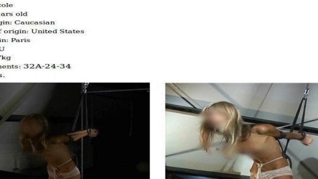 Un annuncio di una ragazza rapita in vendita presente alcuni anni fa sul Deep Web.