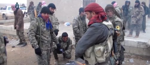 Militia fighters in Raqqa (Qasioun News Agency wikimedia)