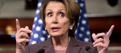 Nancy Pelosi, House minority speaker, makes a point. (YouTube snip)