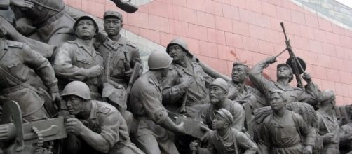 Patriotic statues of war in North Korea. / [Image by Stefan Krasowski via Flickr, CC BY 2.0]