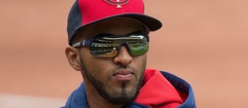 Rosario scored on balk, Wikipedia https://en.wikipedia.org/wiki/Eddie_Rosario#/media/File:Eddie_Rosario_(26149847862).jpg