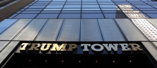 Trump Tower Looking upward from the Fifth Avenue entrance New York City; 2009; Wikipedia