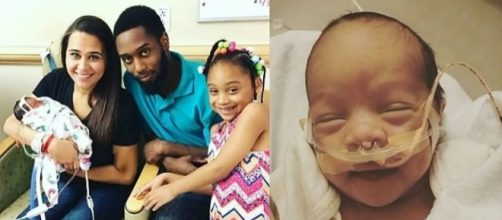 A baby was born at 29 weeks in his amniotic sac on the way to hospital [Image: YouTube/CsTrIK3r]