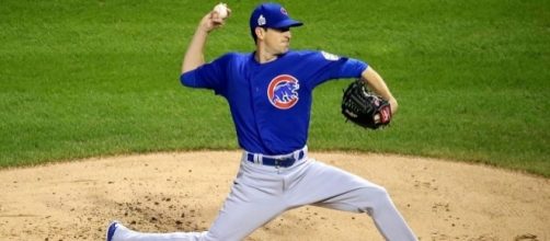 Hendricks in action, Wikipedia https://en.wikipedia.org/wiki/Kyle_Hendricks#/media/File:Kyle_Hendricks_first_inning_Game_7_2016_World_Series.jpg