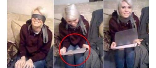 A namorada infiel teve uma bela surpresa (Fotos: Captura de v&iacute;deo)