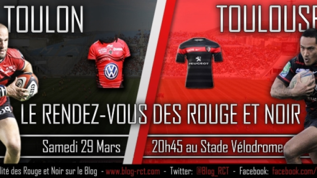 Affiche match entre Toulon et Toulouse / Le Blog des supporters du RCT