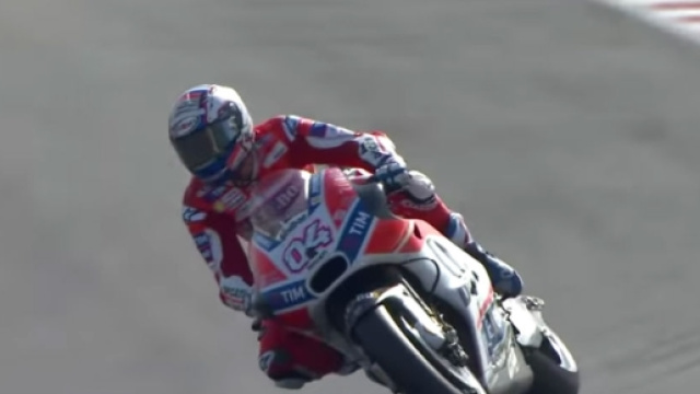 Andrea Dovizioso in sella alla Ducati nel Motogp Misano 2017