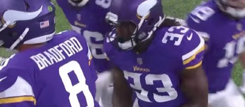 Running back Dalvin Cook makes his NFL regular season debut for the Vikings in Monday Night Football. [Image via NFL/YouTube]