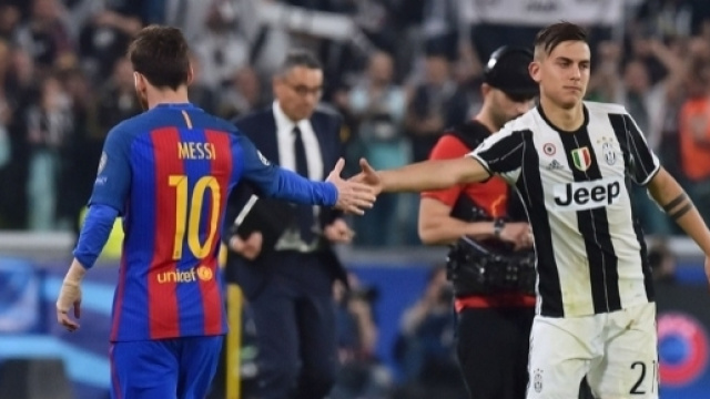 Messi e Dybala, grandi protagonisti della sfida di andata di Champions League al Camp Nou