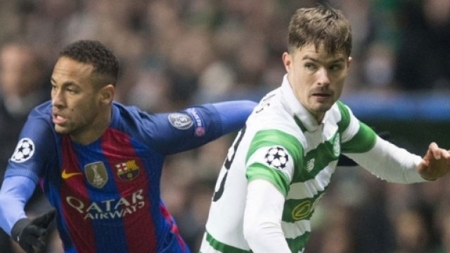 Neymar vs Lustig, chaudes retrouvailles pour ce Celtic-PSG (photo via 101greatgoals.com)