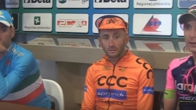 Nibali, Rebellin e Bonifazio, il podio della Coppa Agostoni 2015