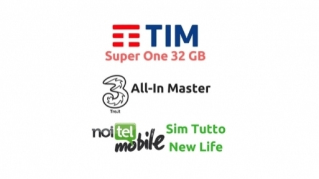 Offerte Tim Super One 32GB, 3 All-in Master, Noitel Mobile Sim Tutto New Life