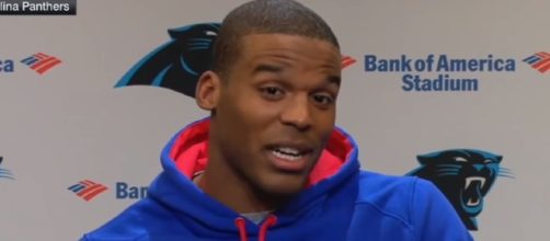 Cam Newton feels a lot more calm now that Ryan Kalil is back on the field. &ndash; Image Credit: Panthers.com / Youtube