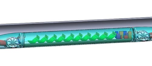 Hyperloop capsule in tube (RichMacf wikmedia commons)