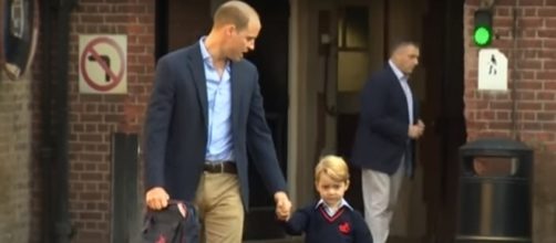Prince William and Prince George at Thomas's Battersea School- (YouTube/The Royal Family Channel)