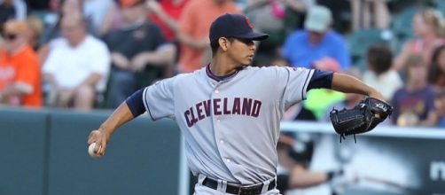 Carlos Carrasco allowed four runs on eight hits with two walks and five strikeouts in 6 2/3 frames -- Keith Allison via WikiCommons