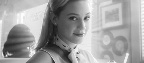 Not only does the lighting make Betty look angelic, but she also seems ready to boogie down to the nearest sock hop (via Instagram- Cole Sprouse)