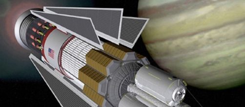 Orion nuclear pulse ship (NASA wikimedia commons)