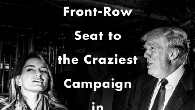 La copertina del libro, Katy Tur sinistra e Donald Trump a destra