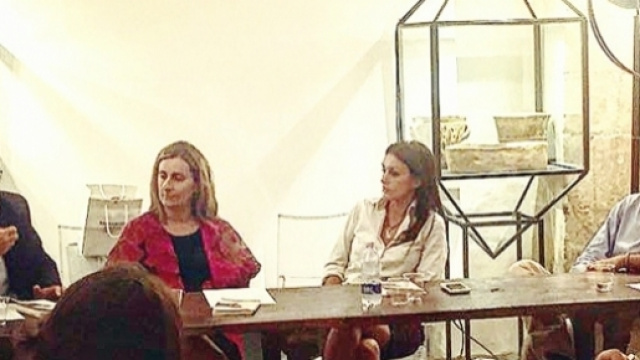 Un momento della conferenza di ieri pomeriggio