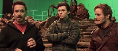 Dave Bautista hints at an epic interaction between Robert Downey Jr.'s Tony Stark and Chris Pratt's Star-Lord. (YouTube/Marvel)