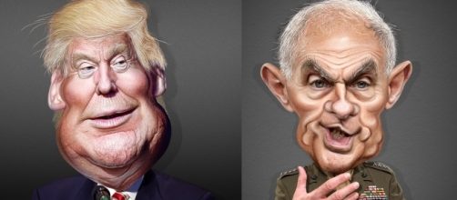 President Trump and chief of staff Gen. John Kelly. / [Image by Donkey Hotey via Flickr, CC BY-SA 2.0]