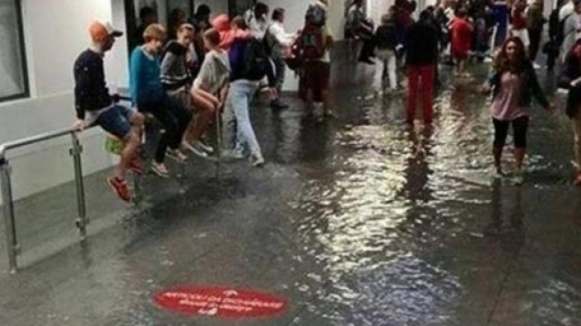 Aeroporto di Bergamo Orio al Serio allagato