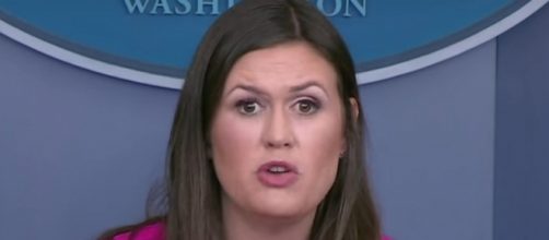 Press secretary Sarah Huckabee Sanders, White House press briefing. / [Screenshot from White House via YouTube:https://youtu.be/XxP9YbIICgI]