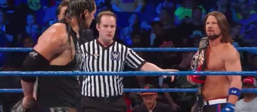 Baron Corbin and AJ Styles are rumored to be part of a Triple Threat match at "Hell in a Cell 2017." [Image via WWE/YouTube]