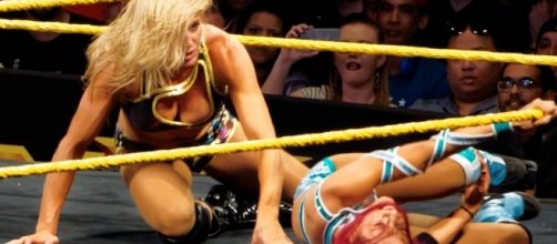 Charlotte and Sasha Banks involved in an offscreen feud - Miguel Discart via Wikimedia Commons