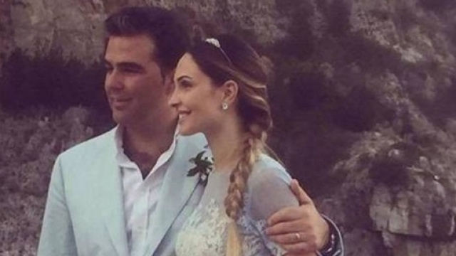 Noemi Letizia e Vittorio Romano nel giorno del loro matrimonio