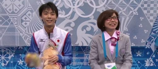 Yuzuru Hanyu at the Kiss and Cry at Sochi 2015. Credits to: Youtube/Olympics