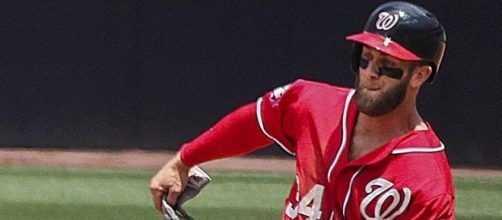 Bryce Harper is hitting .326 with 131 hits, 29 homers and 87 RBIs in 106 games -- Johnmaxmena2 via WikiCommons