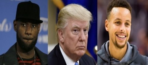LeBron James, Donald Trump, Steph Curry, via Twitter