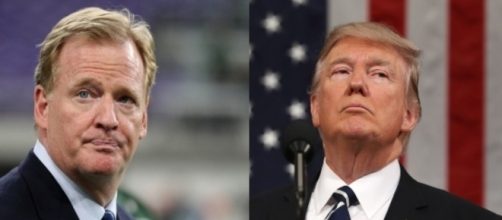 Roger Goodell and Donald Trump, via Twitter
