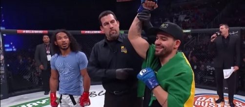Benson Henderson lost to Patricky Freire via split decision at Bellator 183 -- BellatorMMA via YouTube