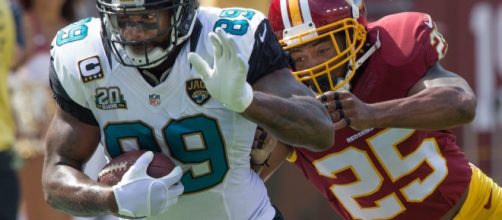 Marcedes Lewis had the first three-touchdown day of his career in Week 3. (Image Credit: Photo via Wikimedia Commons)