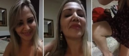 A mulher falou de amor e se mostra bem preocupada com o amante (Fotos: Captura de v&iacute;deo)