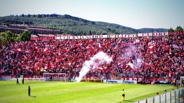 I tifosi del Perugia Calcio allo stadio
