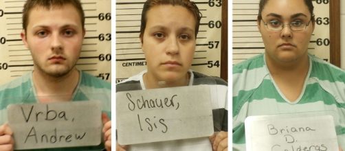 Andrew Vrba, Isis Schauer and Briana Calderas were charged with the murder of Ally Steinfeld. (Image Credit: Texas County Sheriff's Office)