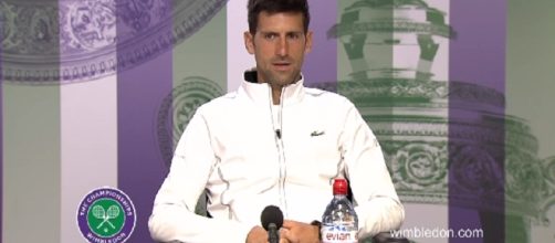 Novak Djokovic during a press conference at 2017 Wimbledon. (Image Credit:Photo: screenshot/Wimbledon official channel on YouTube)