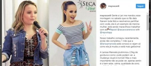 Antes e depois da atriz Larissa Manoela