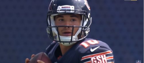 Trubisky throwing in preseason - image - NFL / Youtube