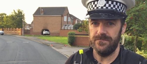 Four people were injured after a car crashed through the wall of a UK home [Image: YouTube/daviddunninguk]