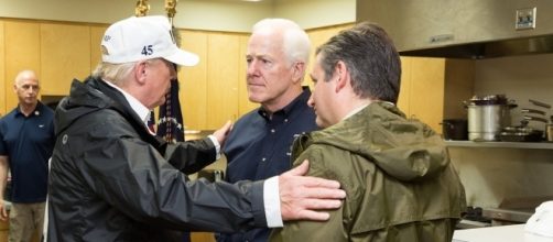 President Trump, Sen. John Cornyn, Sen. Ted Cruz in Texas. / [Image by The White House via Flickr, Public Domain]