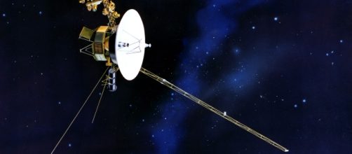 Voyager 1 orbiting the solar system. Source;www.en.wikipidia.org