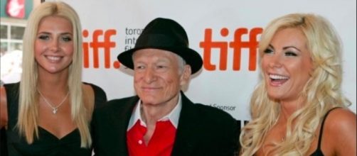 Hugh Hefner and his 'Girls Next Door' [Image via theloop21 | Flickr}